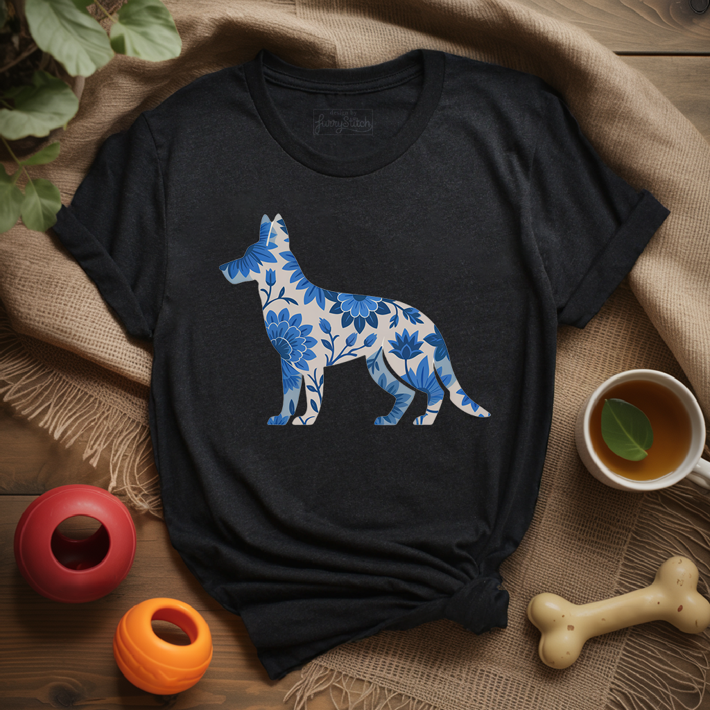 Blue Bloom Shepherd T-shirt