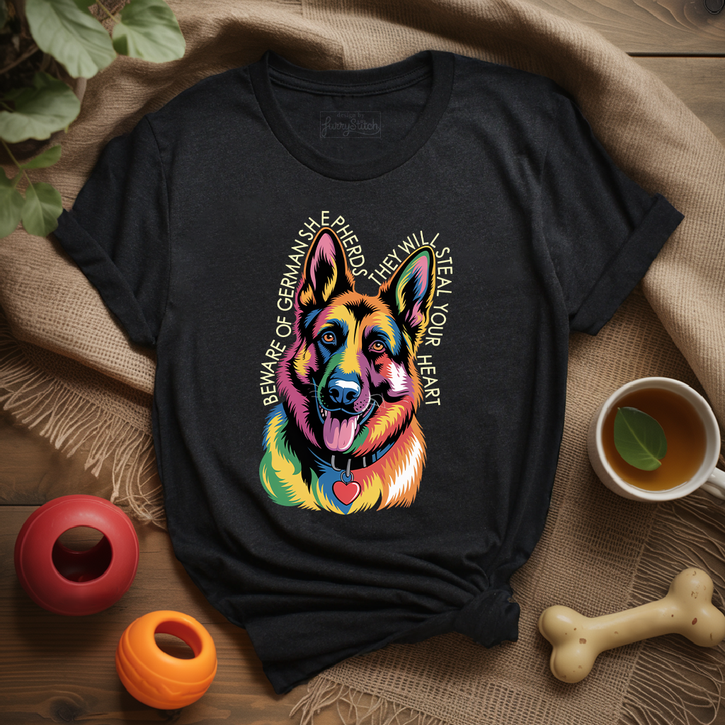 Beware Of German Shepherd T-shirt