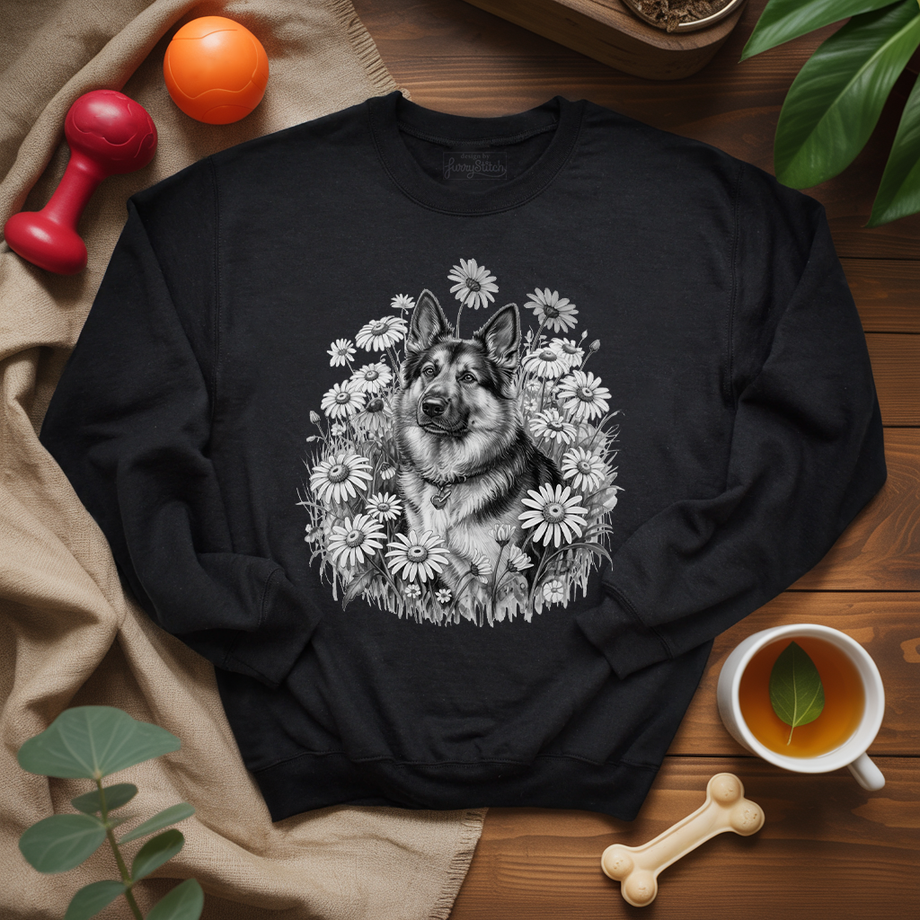 Monochrome Daisy Shepherd Sweatshirt