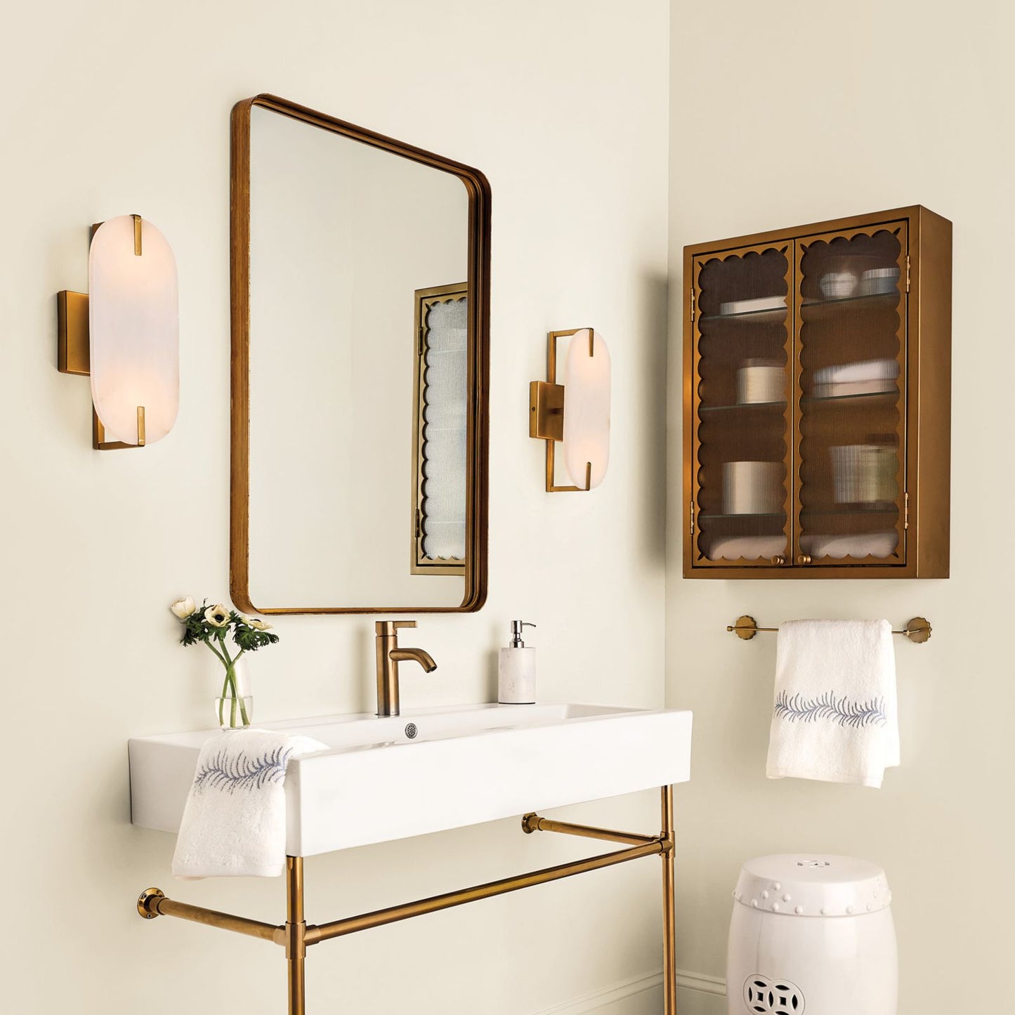 Scalloped Bath Hardware