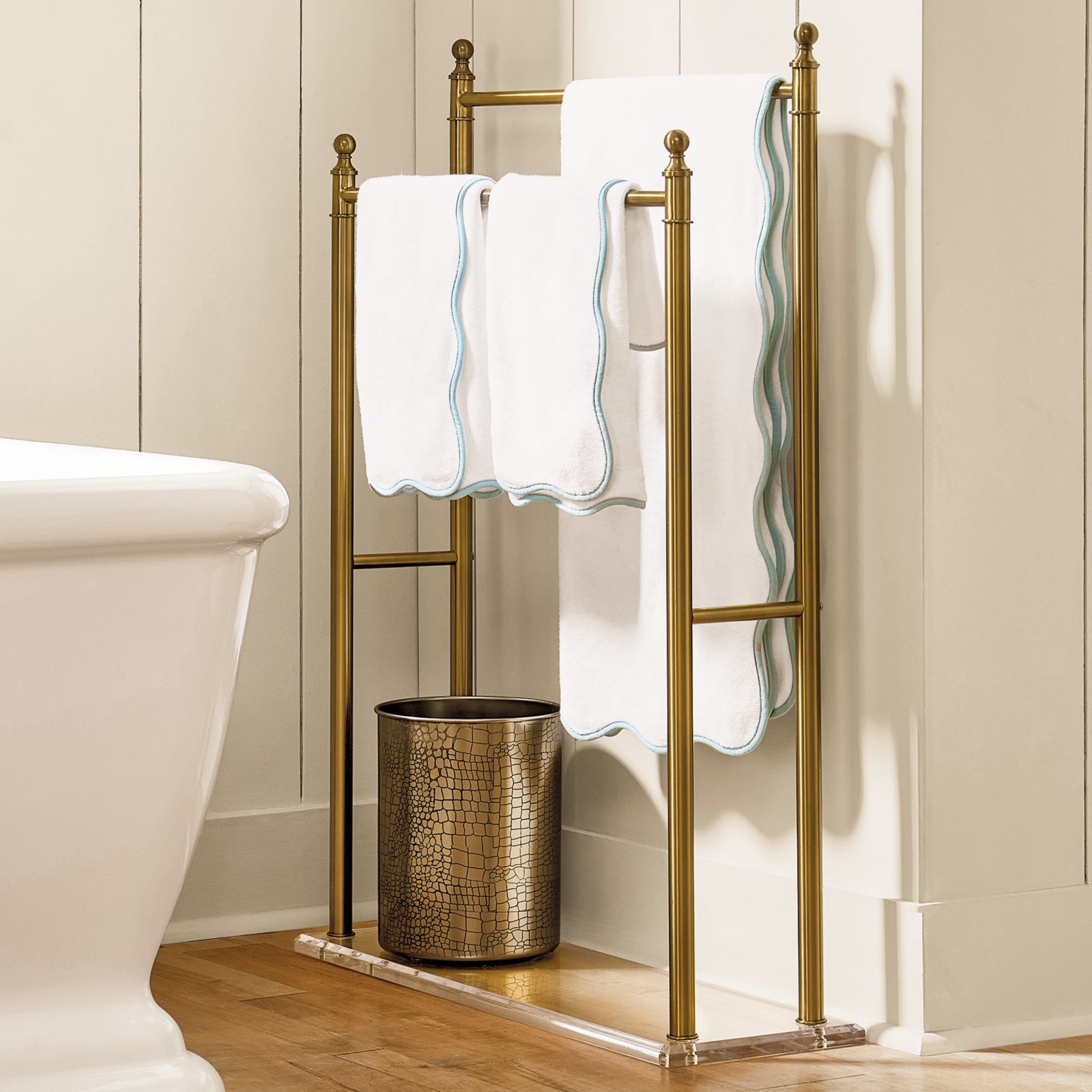 Acrylic 2-Tier Towel Holder