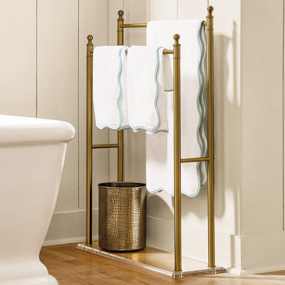 Acrylic 2-Tier Towel Holder