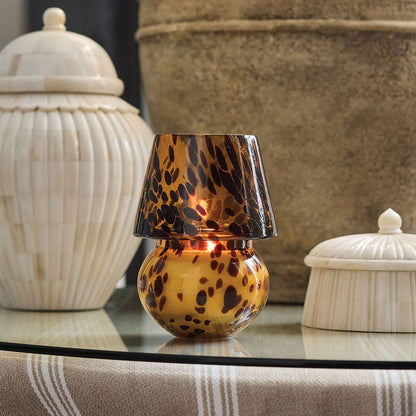 Tortoise Glass Candle Lamp
