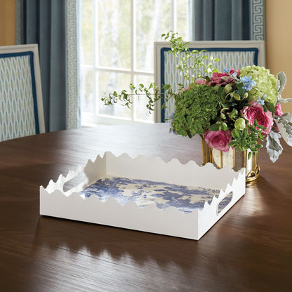 Scalloped Chinoiserie Tray