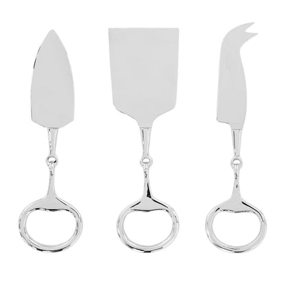 Carson Kressley Snaffle Bit Cheese Knives - Set of 3