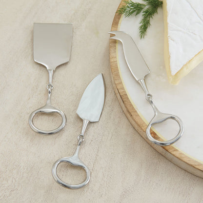 Carson Kressley Snaffle Bit Cheese Knives - Set of 3