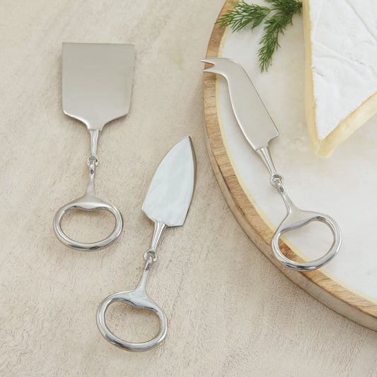 Carson Kressley Snaffle Bit Cheese Knives - Set of 3
