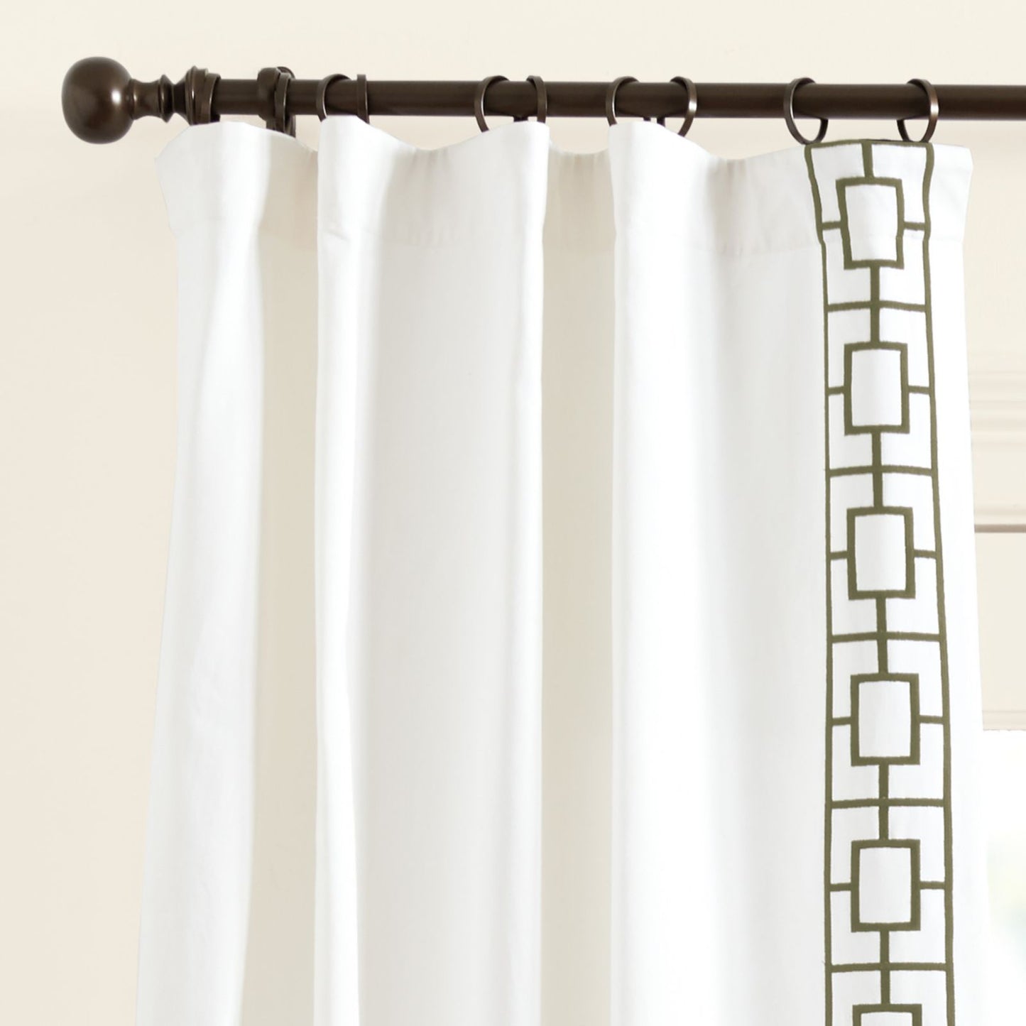 Embroidered Square Trellis Panels - Set of 2