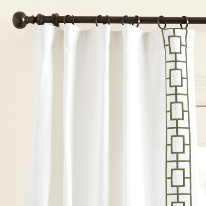 Embroidered Square Trellis Panels - Set of 2