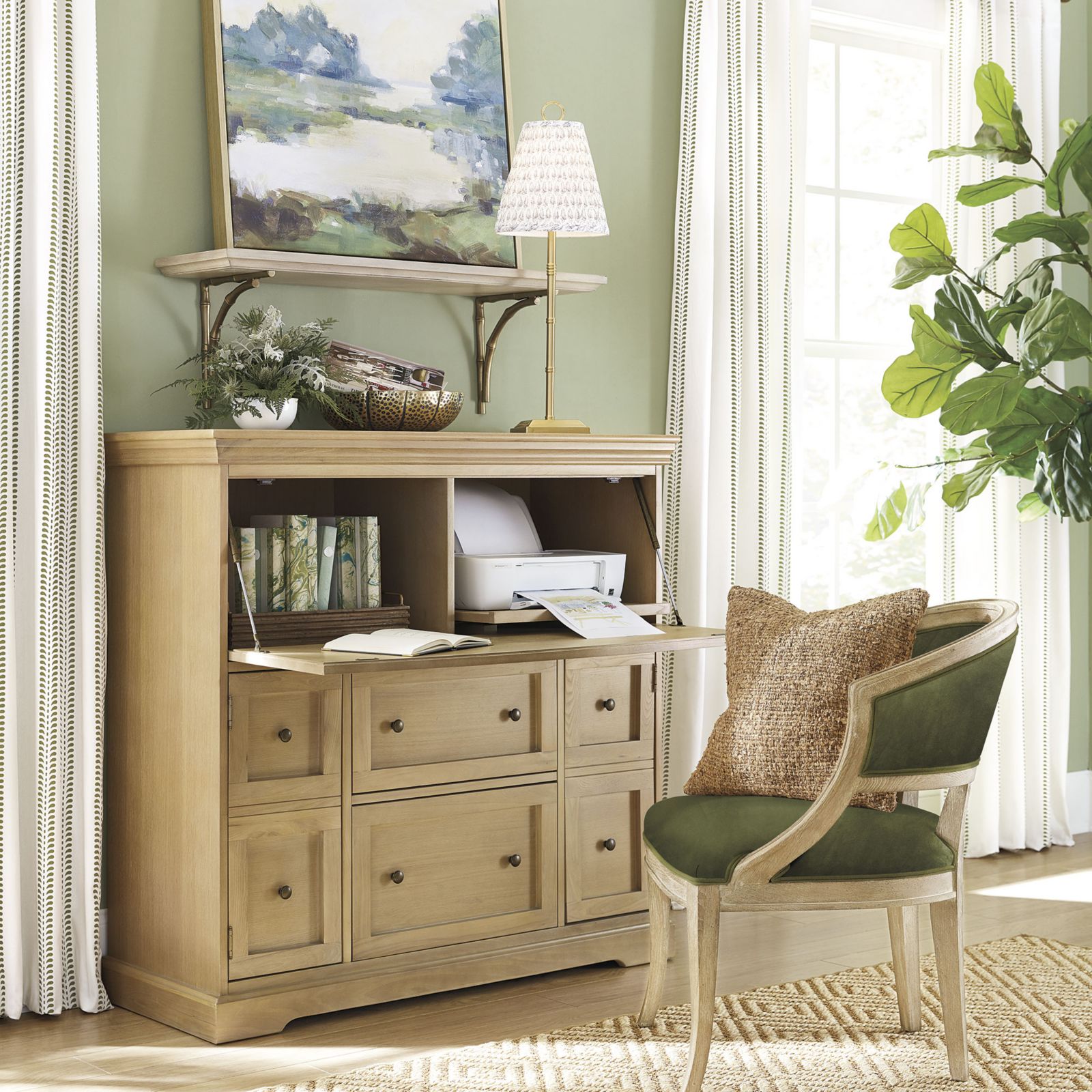 Hollis Ditsy Stripe Drapery Panel