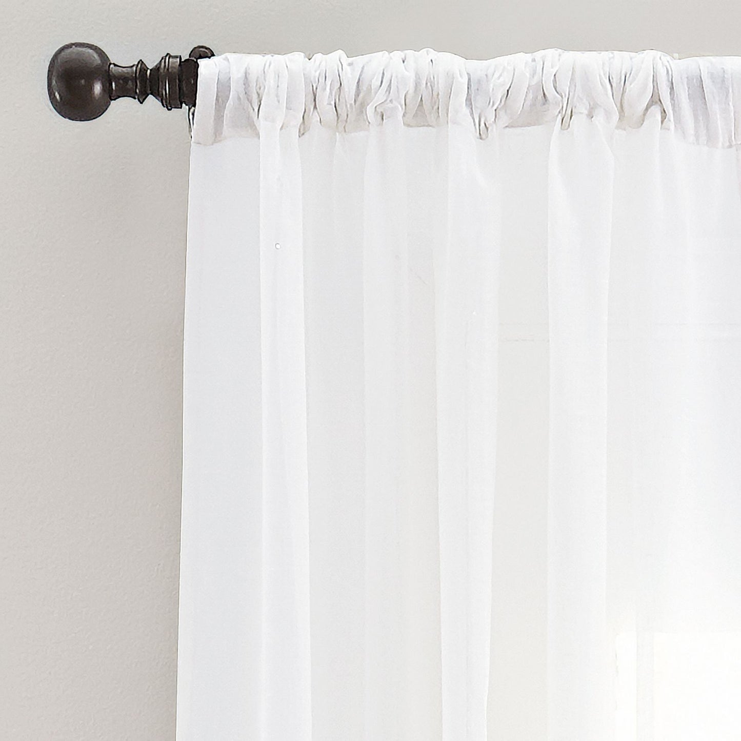 Linen Sheer Drapery Panel - White