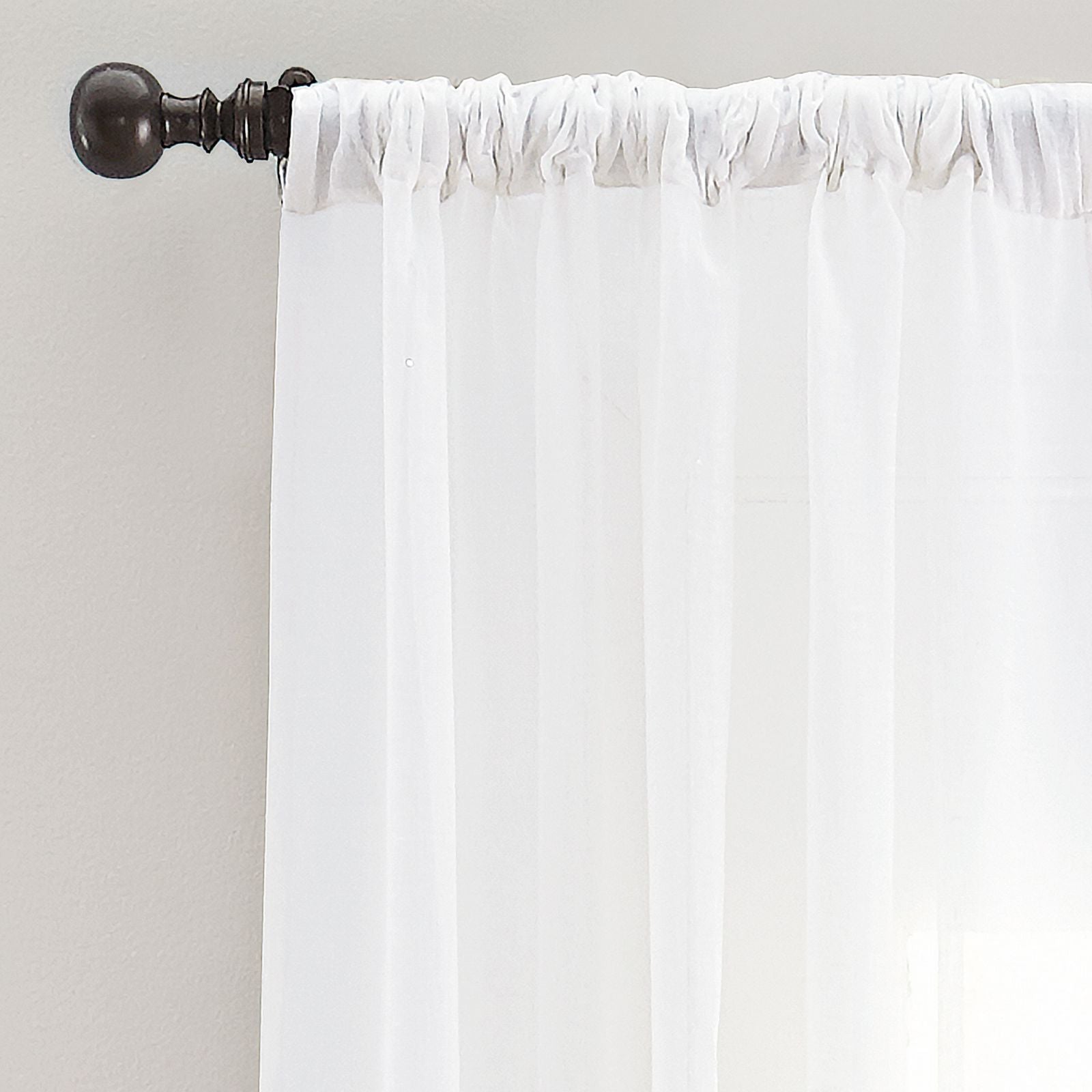 Linen Sheer Drapery Panel - White