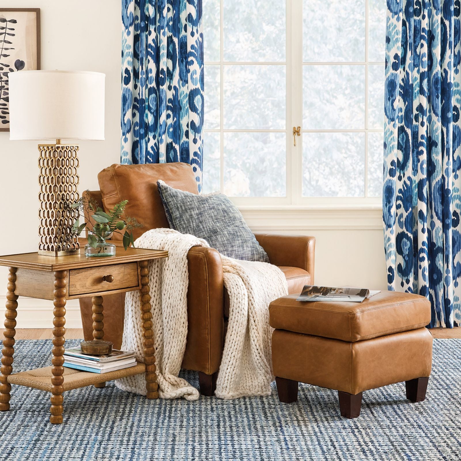 Bethesda Drapery Panel - Blue