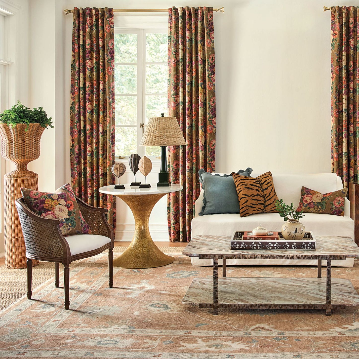 Frances Floral Drapery Panel
