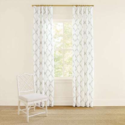Lucian Embroidered Trellis Drapery Panel