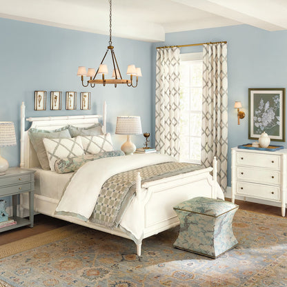 Lucian Embroidered Trellis Drapery Panel