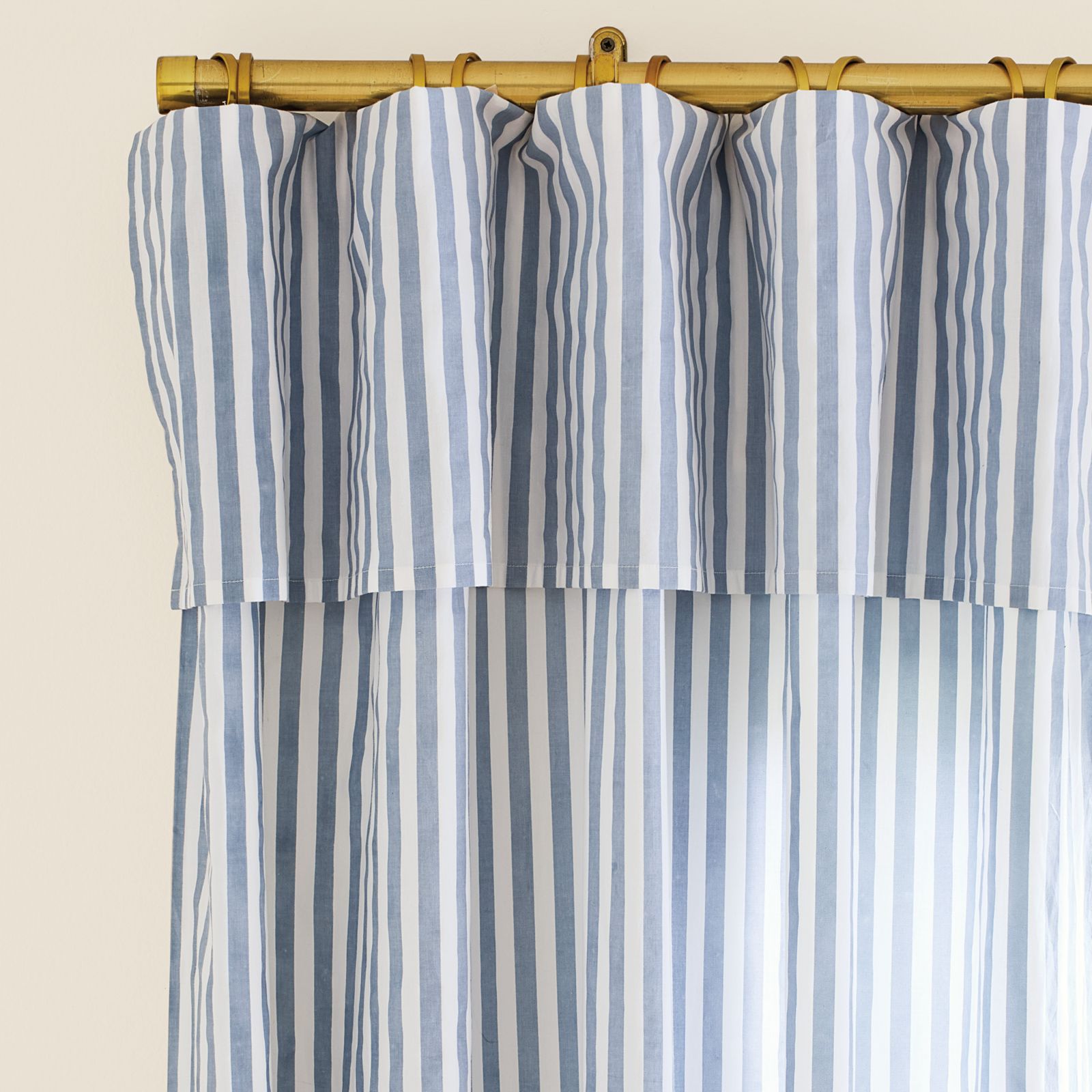 Classic Stripe Ruffled Drapery Panel