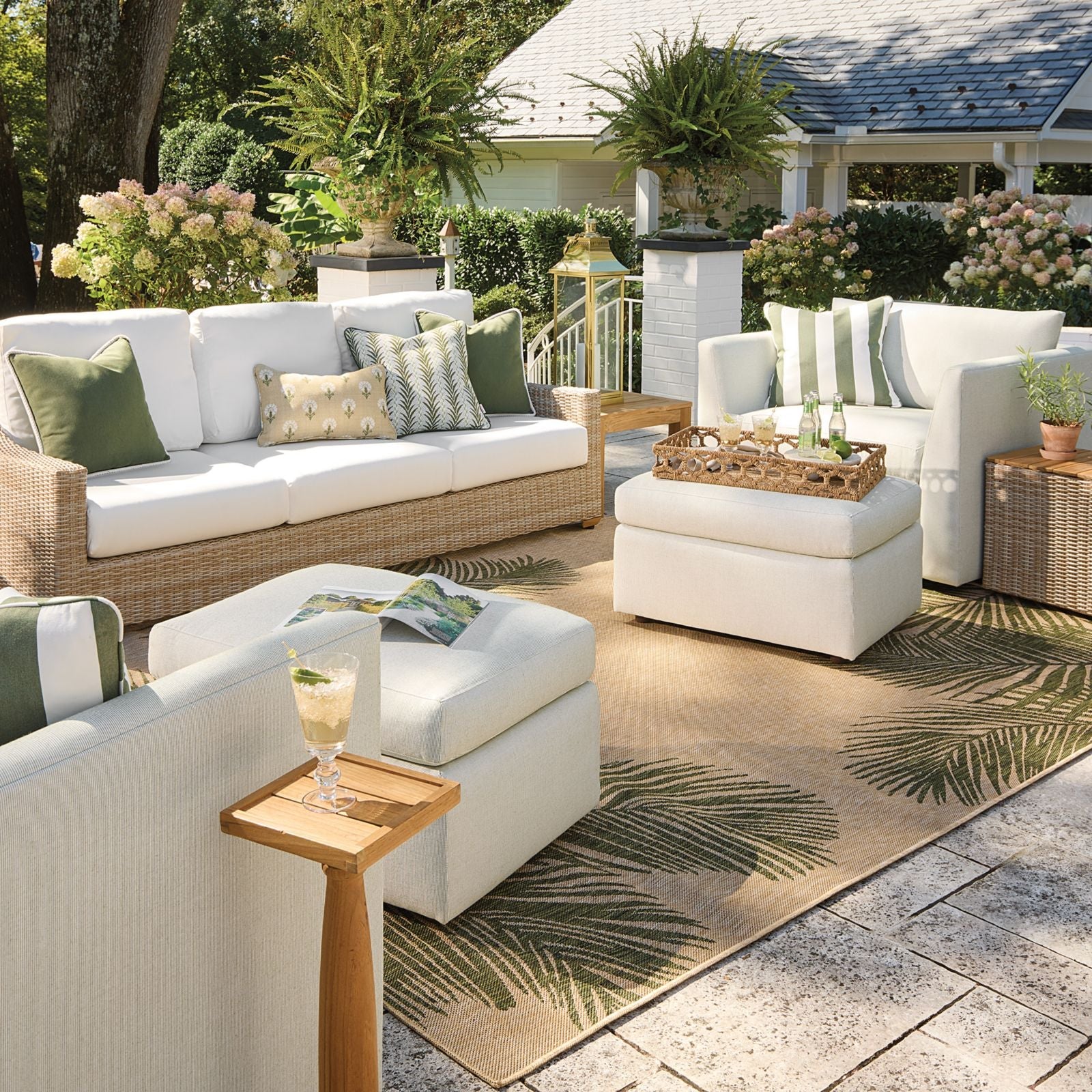 Acanthus Stripe Sunbrella® Outdoor Pillow