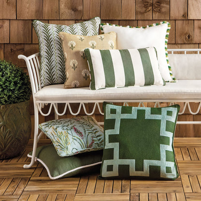 Acanthus Stripe Sunbrella® Outdoor Pillow