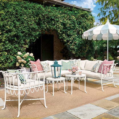 Gale Check Sunbrella® Outdoor Pillow