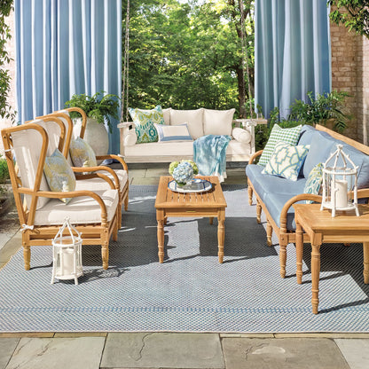 Gale Check Sunbrella® Outdoor Pillow