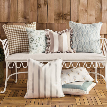 Halyard Stripe Sunbrella® Outdoor Pillow