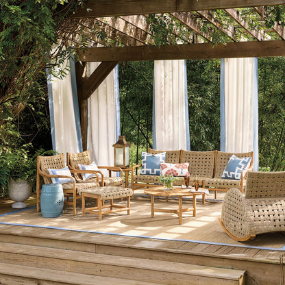 Greek Key Sunbrella® Outdoor Pillow