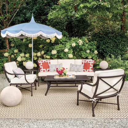 Greek Key Sunbrella® Outdoor Pillow
