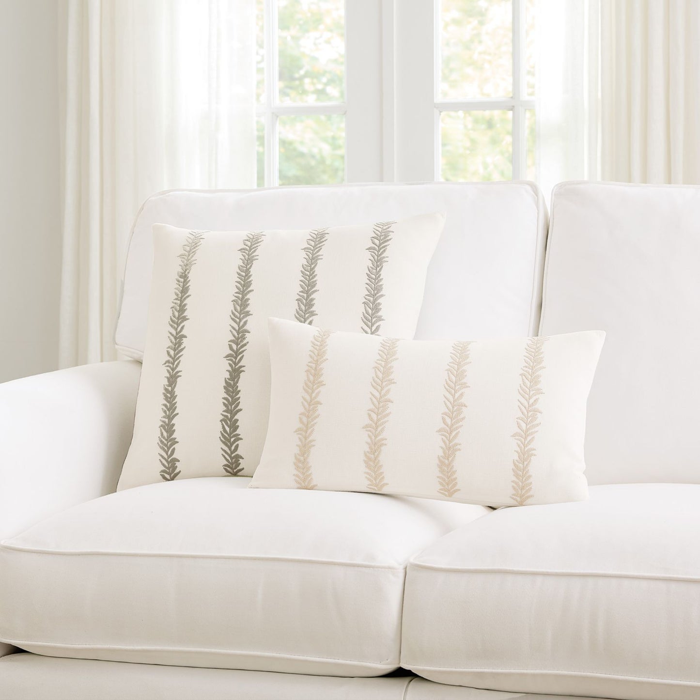 Lucian Embroidered Stripe Pillow