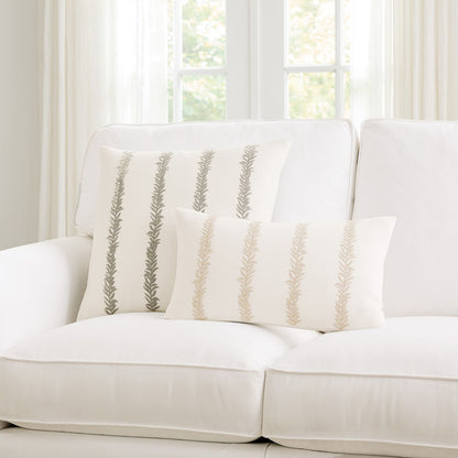 Lucian Embroidered Stripe Pillow