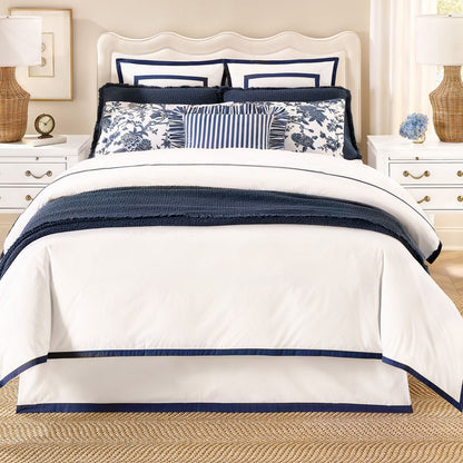 Classic Stripe Ruffled Pillow