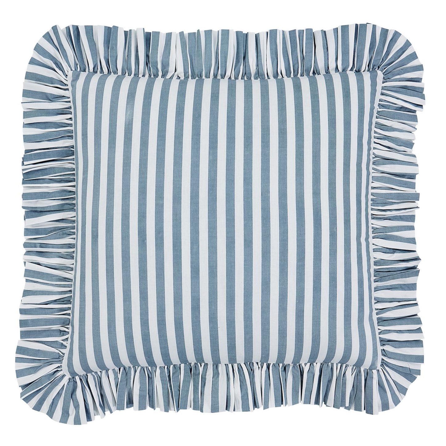 Classic Stripe Ruffled Pillow