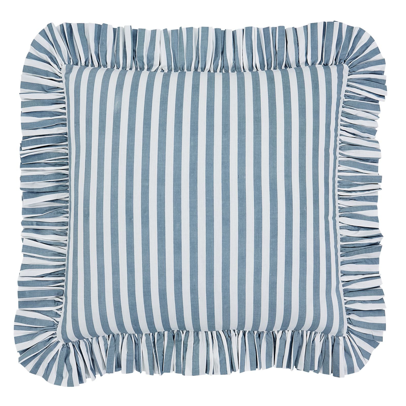 Classic Stripe Ruffled Pillow