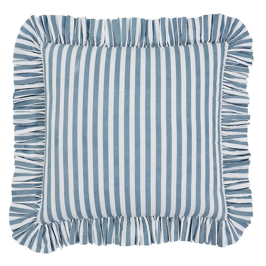 Classic Stripe Ruffled Pillow