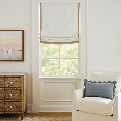 Bordered Relaxed Roman Shade - Custom