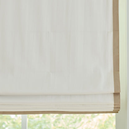 Bordered Flat Front Roman Shade - Custom