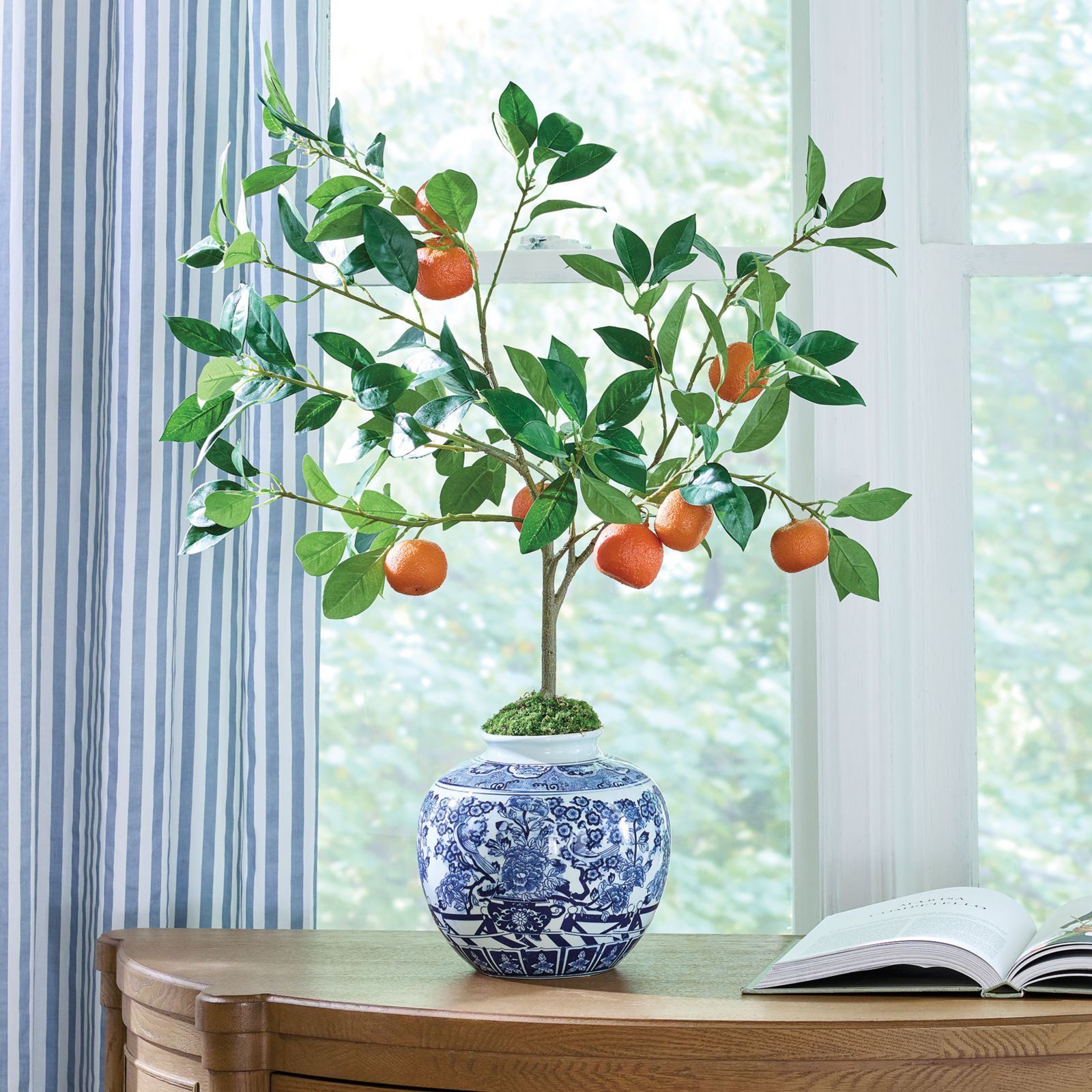 Faux Citrus Tree in Planter