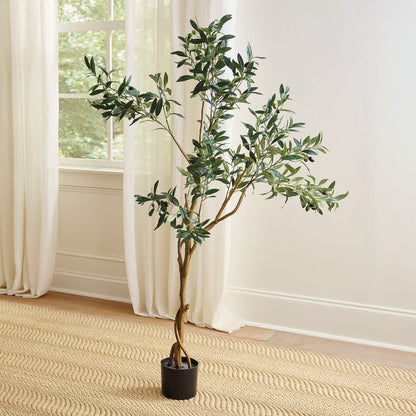 Faux Tall Olive Leaf Tree