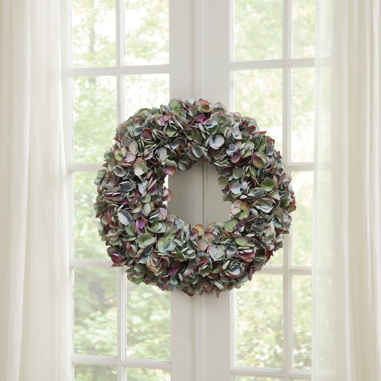 Faux Hydrangea Wreath