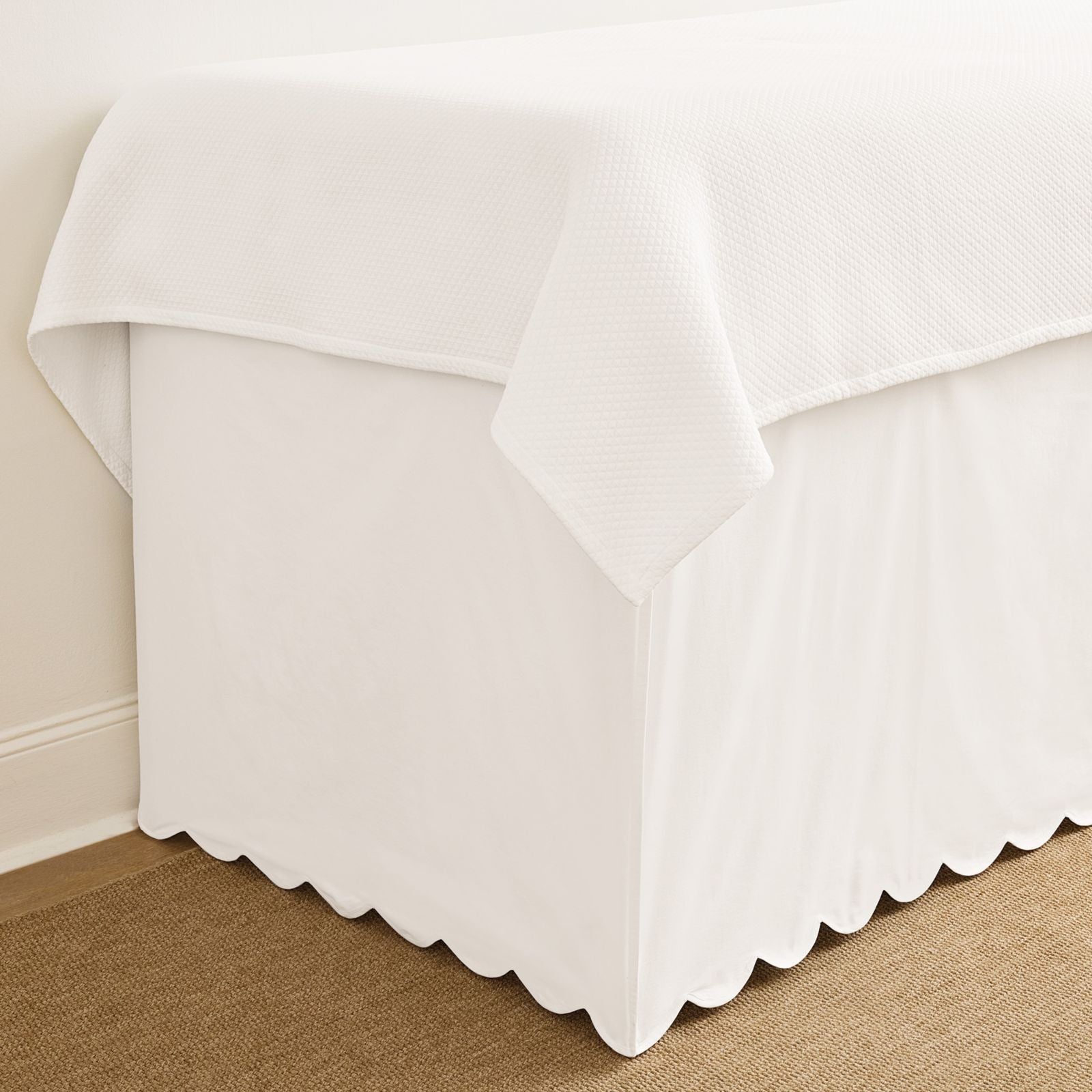 Emma Scalloped Paneled Dorm Bedskirt
