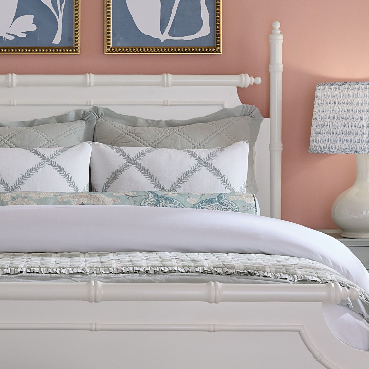 Lucian Embroidered Trellis Bedding