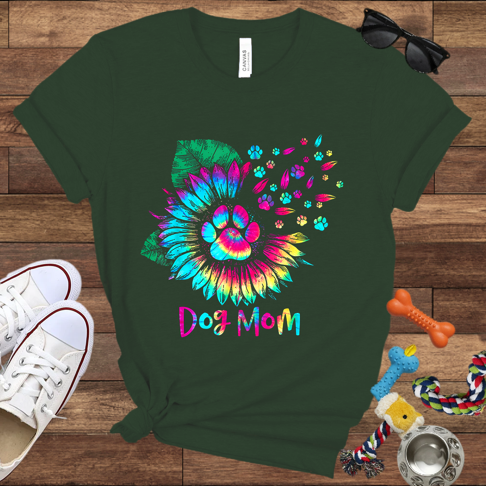 Dog Mom Sunflower - Bella Canvas T-shirt - Gift for Dog Lovers