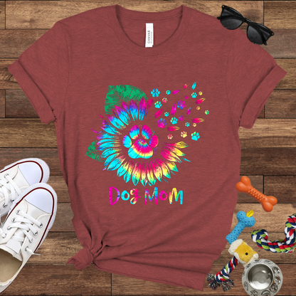 Dog Mom Sunflower - Bella Canvas T-shirt - Gift for Dog Lovers