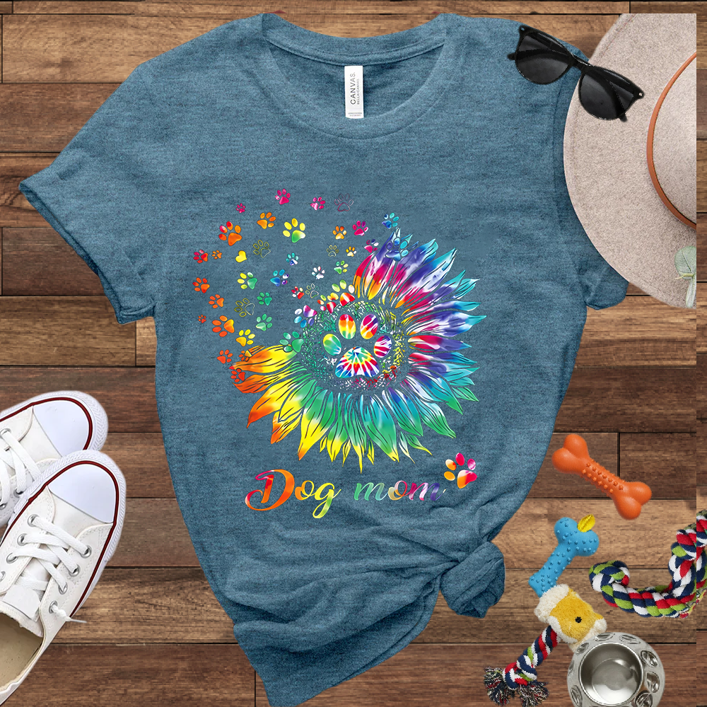 Colorful Dog Mom - Bella Canvas Tshirt – Gift for Dog Lovers & Owners