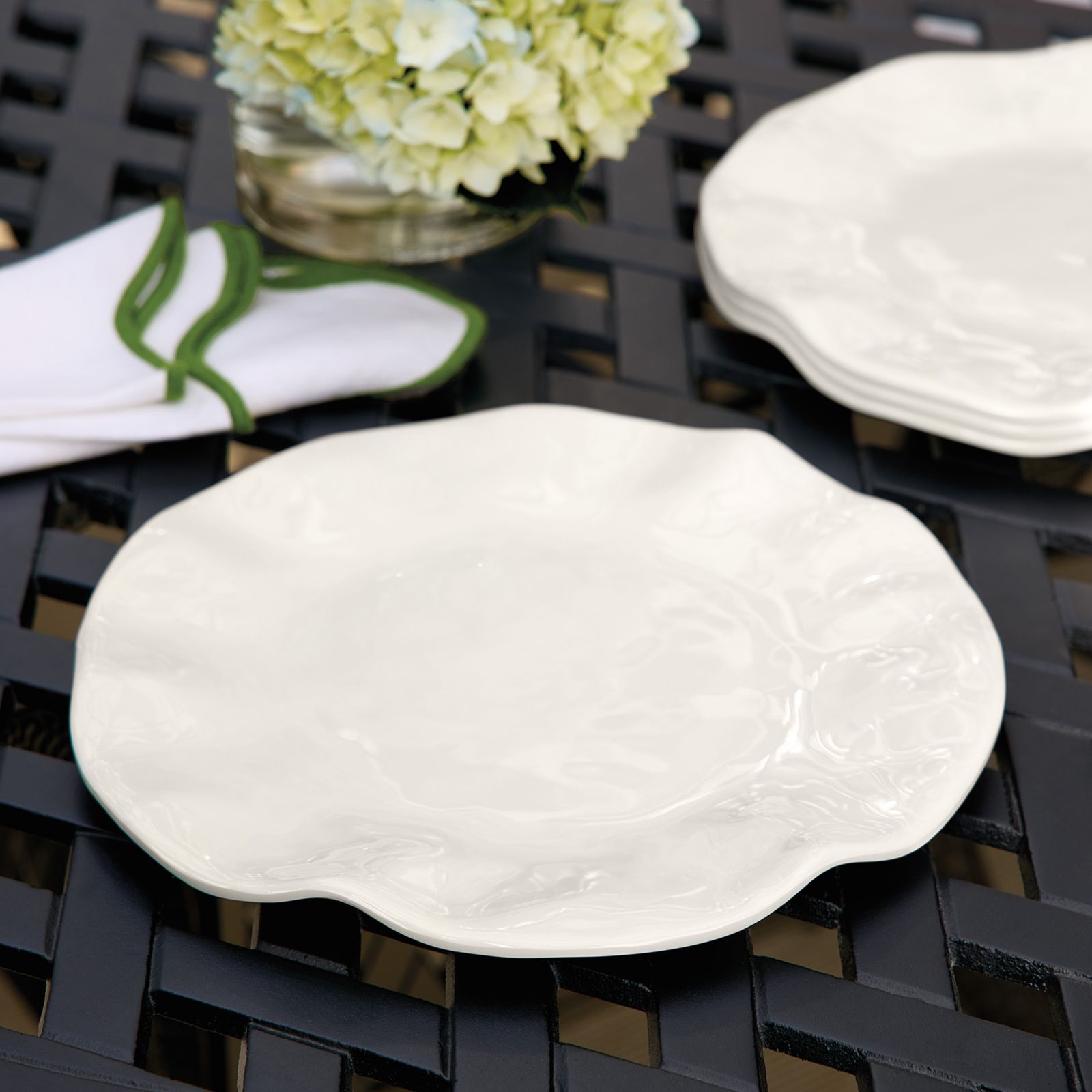 Cruz Melamine Dinner Plates - Set of 4