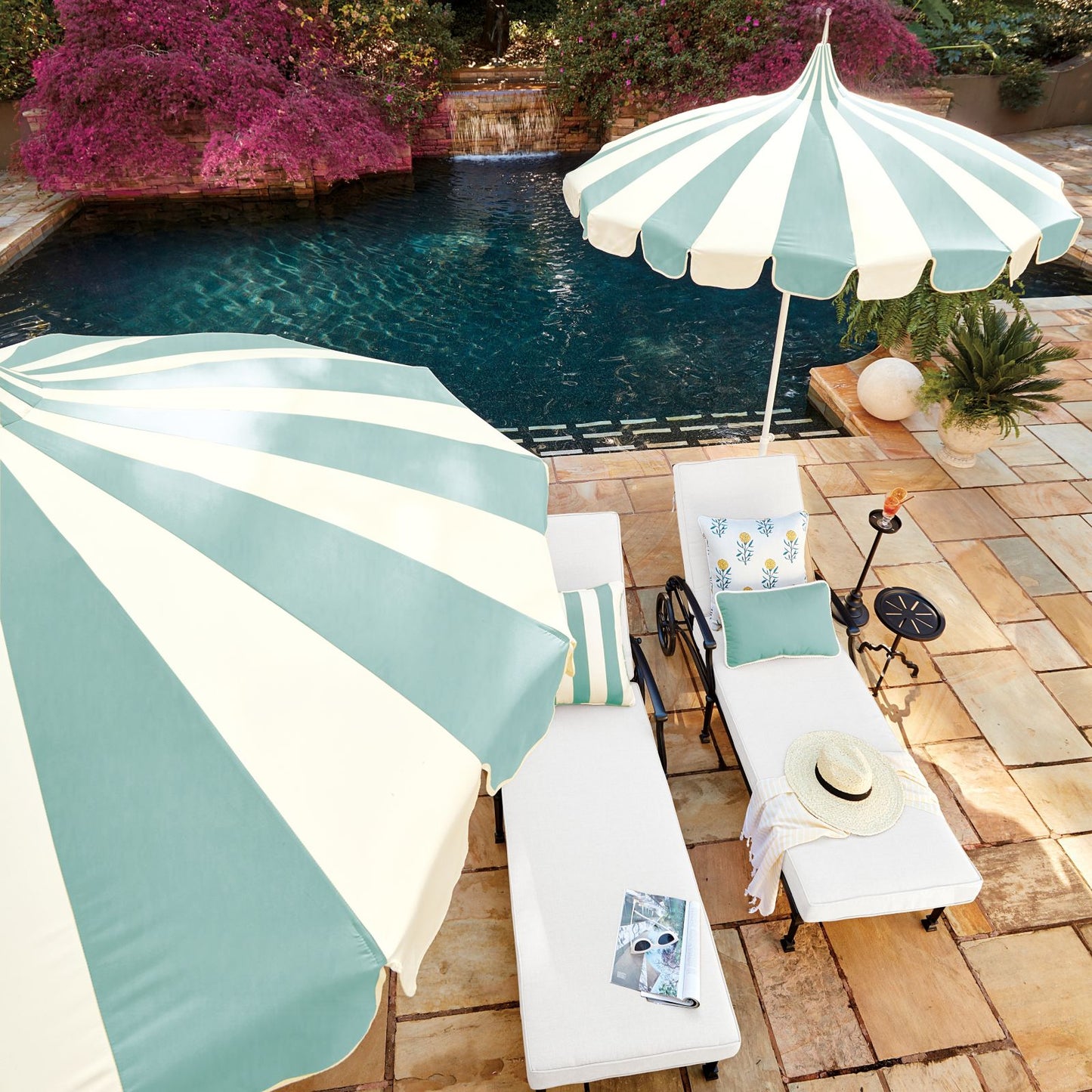 Pacific Pagoda 8.5 ft Umbrella with Alternating Panels