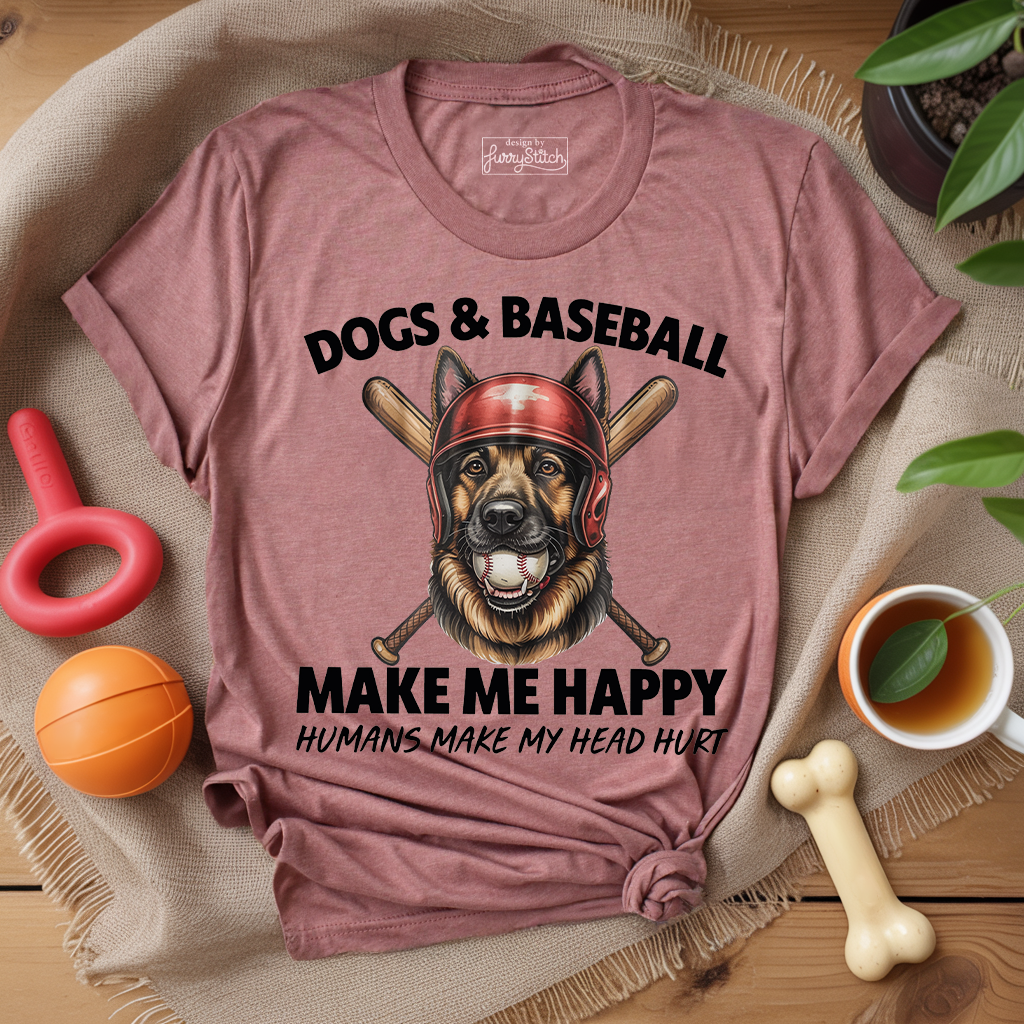 Dogs And Baseball T-shirt