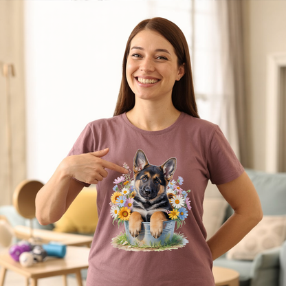 Flower Bucket Shepherd T-shirt