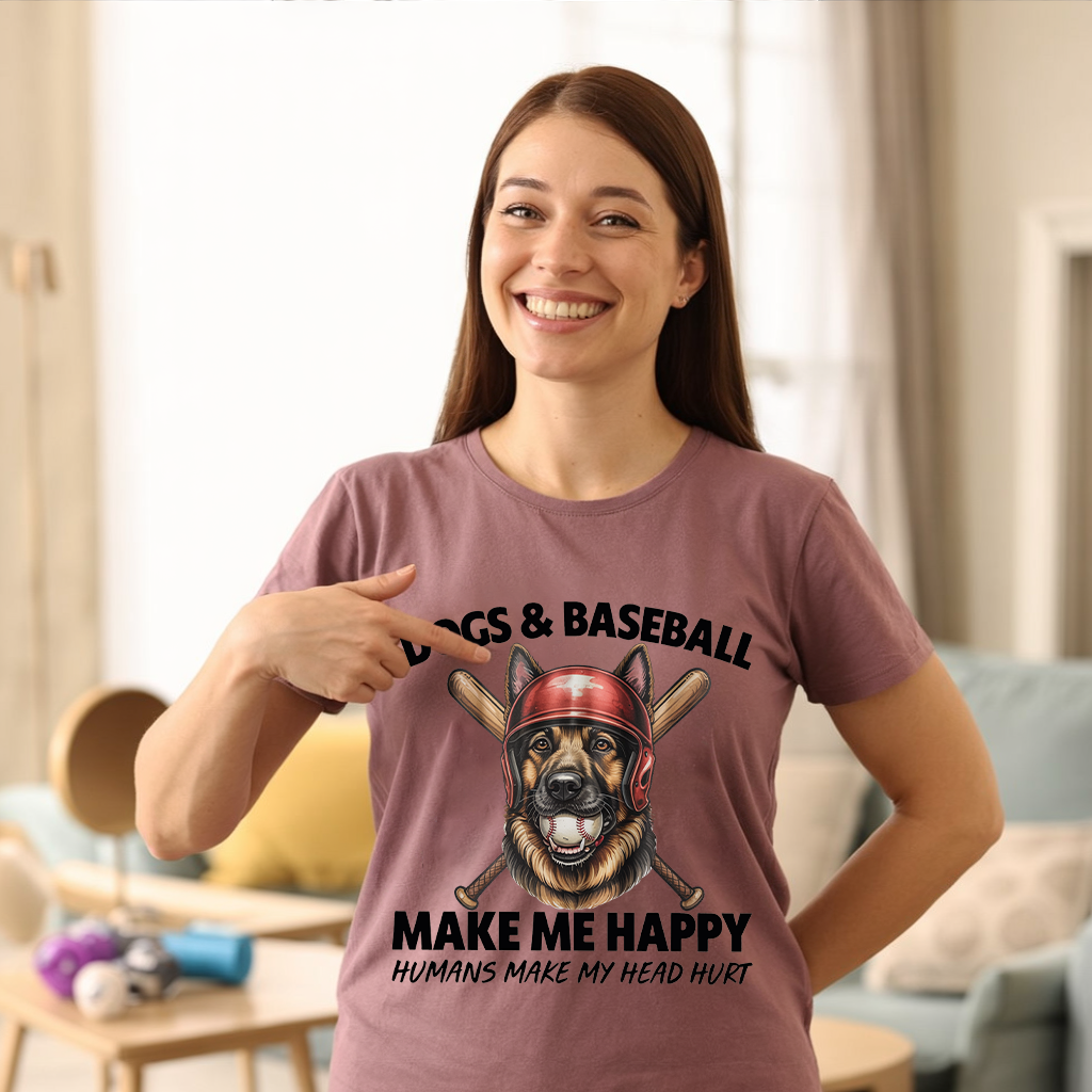 Dogs And Baseball T-shirt
