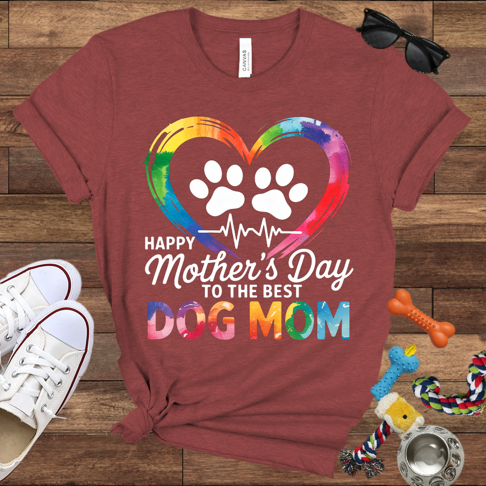 Dog Mothers Day - Gift For Dog Mom "The Best Dog Mom" - Bella Canvas T-Shirt
